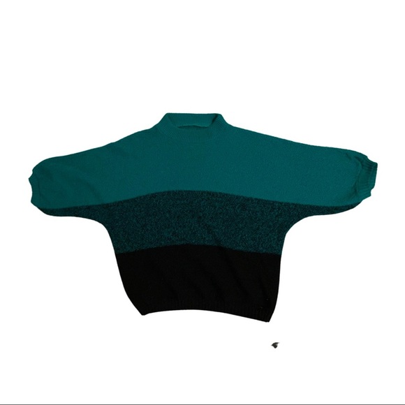 Ombré Teal Stripe Sweater - Picture 5 of 6